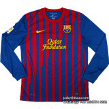 Barcelona 2011-2012 Messi Home Retro L/S Jersey
