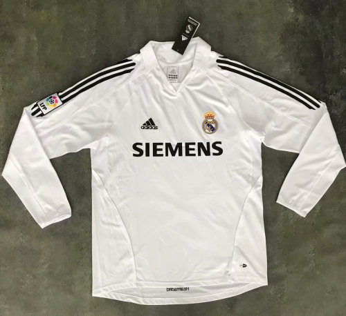 Real Madrid 2005-2006 Home Retro L/S Jersey