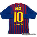 Barcelona 2011-2012 Messi Home Retro L/S Jersey