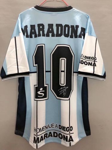 Argentina 2001 Diego Maradona Testimonial Retro Jersey