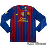 Barcelona 2011-2012 Messi Home Retro L/S Jersey