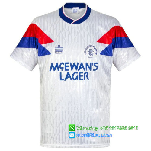 Rangers 1990-1992 Away Retro Soccer Jersey