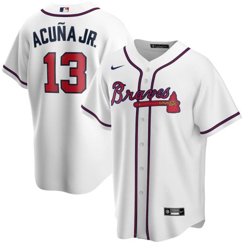 Men's Ronald Acuna Jr. White Home 2020 Player Team Jersey