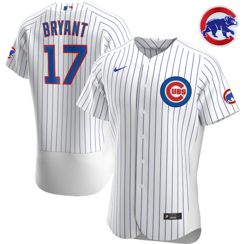 Men's Kris Bryant White Home 2020 Authentic Player Team Jersey