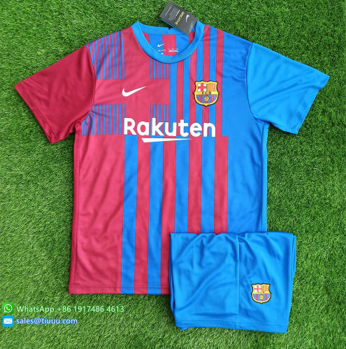 Discount Barcelona 21 22 Home Soccer Jersey And Short Kit Shootjerseys