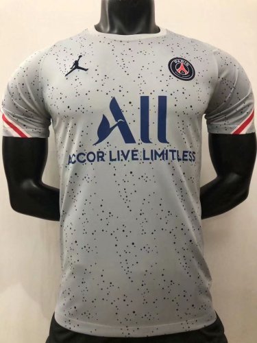 Thai Version Paris Saint Germain 21 22 Pre Match Training Jersey Gray Shootjerseys