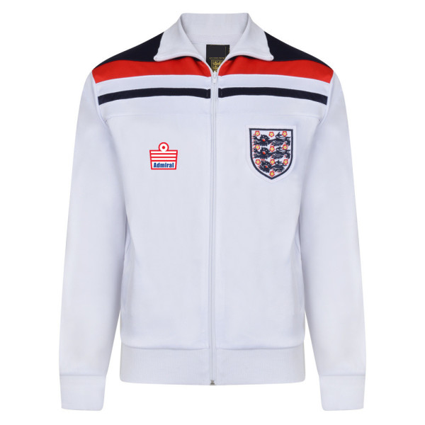 England 1982 Empire White Retro Track Jacket