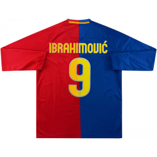 Barcelona 2008/2009 Home Retro L/S Jersey #9 Ibrahimović