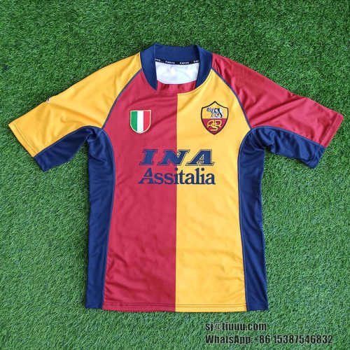 Roma 2001/2002 Home Retro Soccer Jerseys