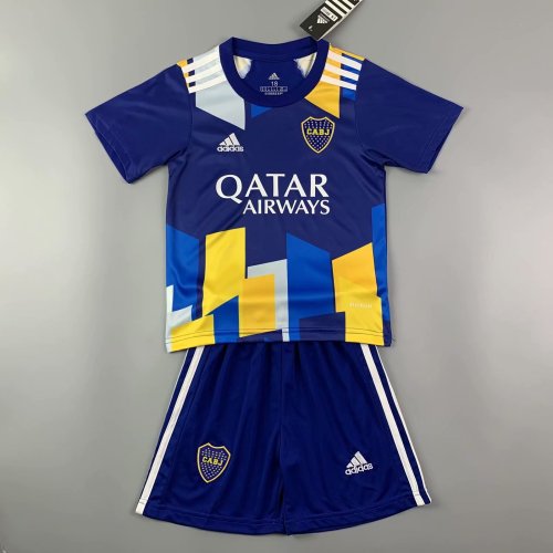 Kids Boca Juniors 2021 Third Jersey and Short Kit