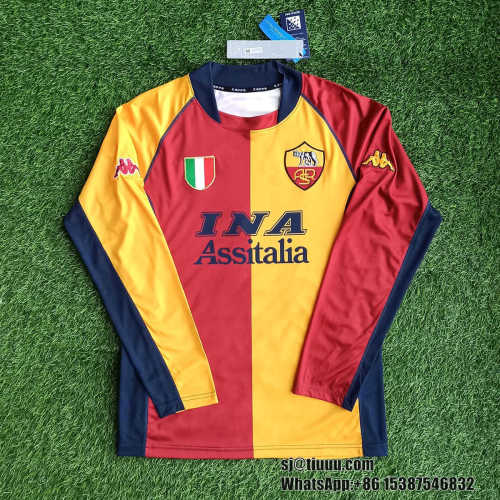 Roma 2001/2002 Home LS Retro Soccer Jerseys