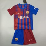 Kids Barcelona 21/22 Home Jersey and Short Kit