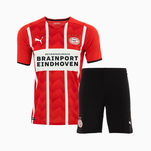 Kids PSV Eindhoven 21/22 Home Jersey and Short Kit