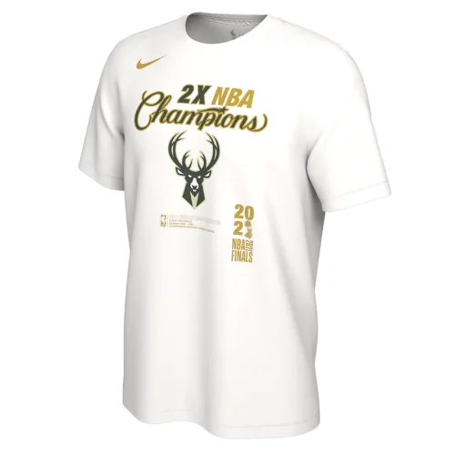 Men's Milwaukee Bucks 2021 Champions Locker Room White T-Shirt