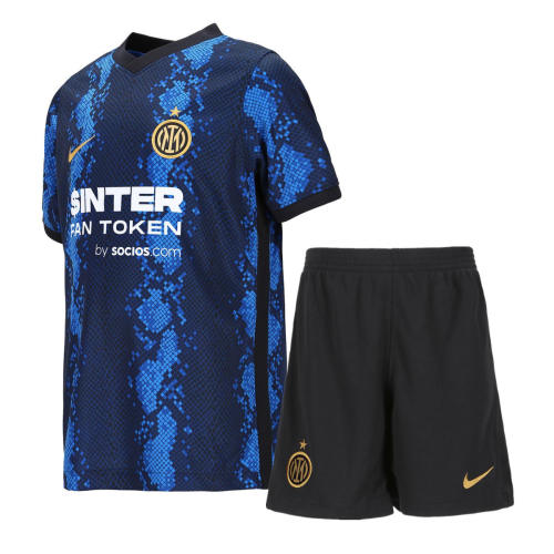 Kids Inter Milan 21/22 Home Jersey and Short Kit