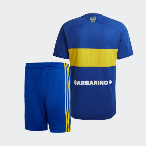 Kids Boca Juniors 2021 Home Jersey and Short Kit