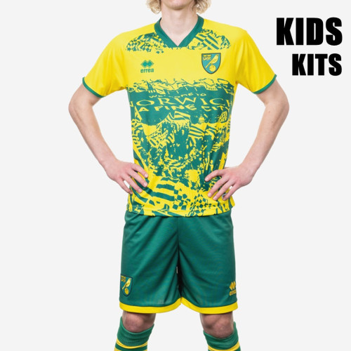 Kids Norwich City 20/21 To The Fans Special Edition Jersey and Short Kit