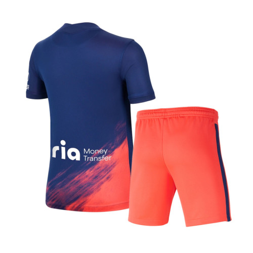 Kids Atletico Madrid 21/22 Away Jersey and Short Kit