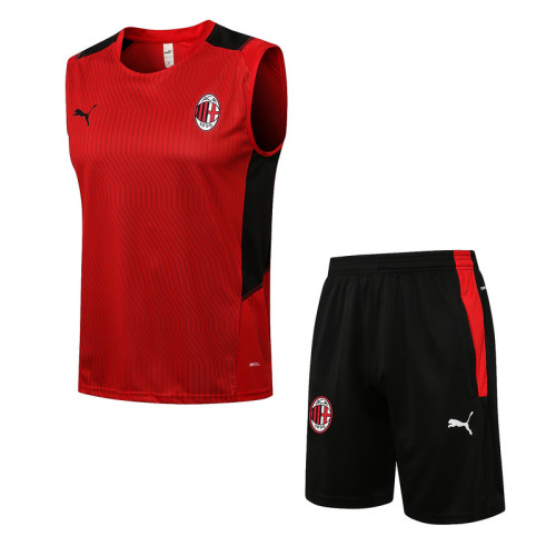 AC Milan 21/22 Sleeveless Training Kit D609#