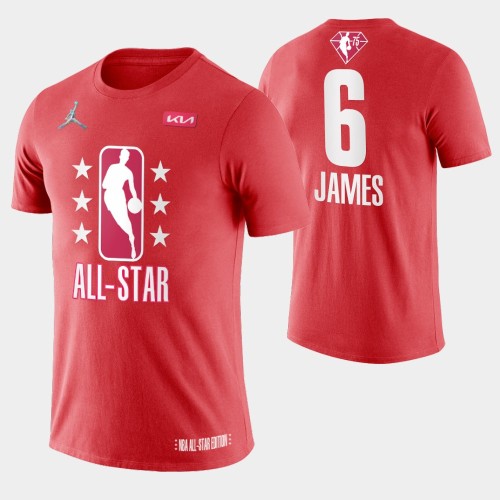 Adult LeBron James Maroon 2022 All-Star Game Name & Number T-Shirt