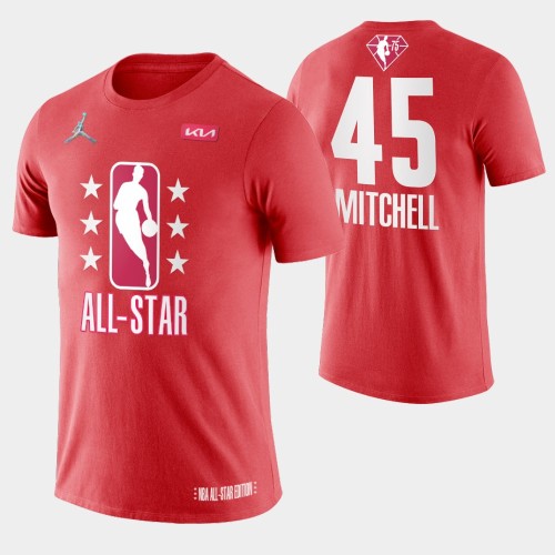Adult Donovan Mitchell Maroon 2022 All-Star Game Name & Number T-Shirt