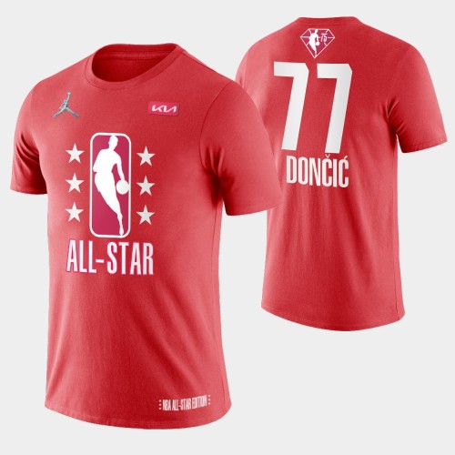 Adult Luka Doncic Maroon 2022 All-Star Game Name & Number T-Shirt