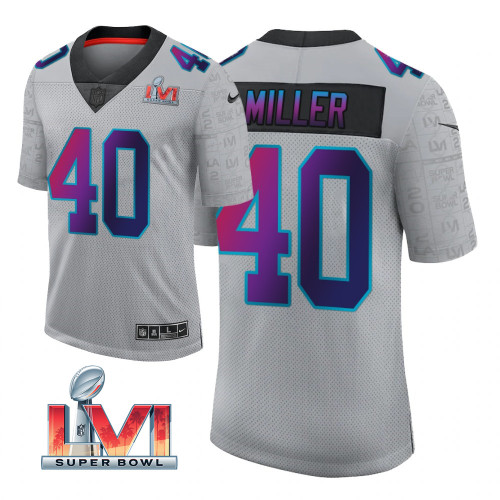 Men's Von Miller Super Bowl LVI Gray Limited Jersey