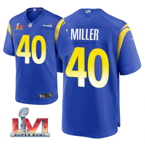 Youth Von Miller Royal Super Bowl LVI Bound Patch Limited Jersey