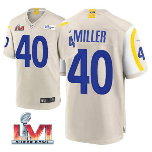 Men's Von Miller Bone Super Bowl LVI Bound Patch Limited Jersey