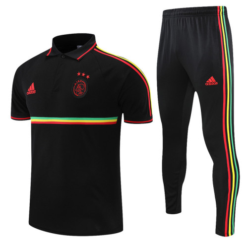 Ajax 21/22 Pre-Match Polo Kit Black