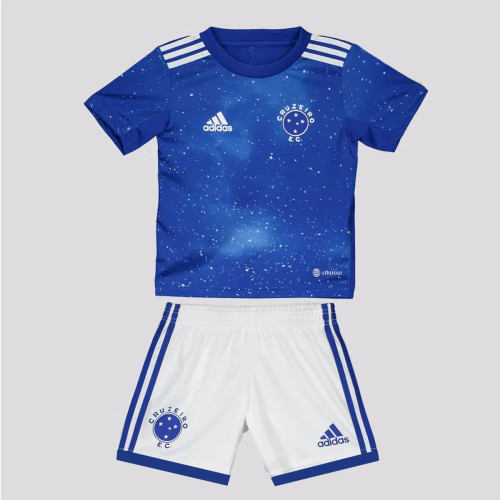 Kids Cruzeiro 2022 Home Jersey and Short Kit
