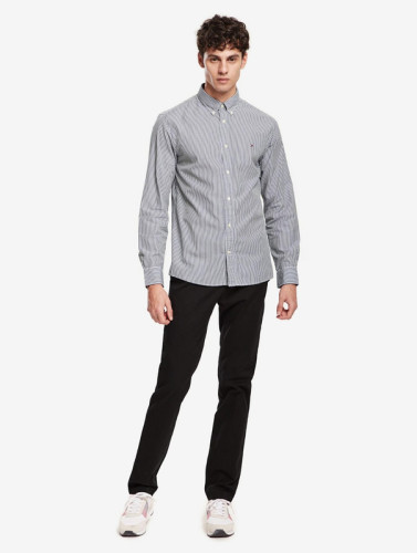 Men's Classic Long-sleeved Stripe Oxford Shirt H827-1