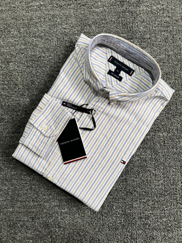 Men's Classic Long-sleeved Stripe Oxford Shirt H908-3