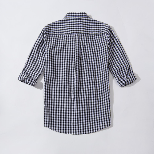 Men's Classic Long-sleeved Plaid Shirt H100