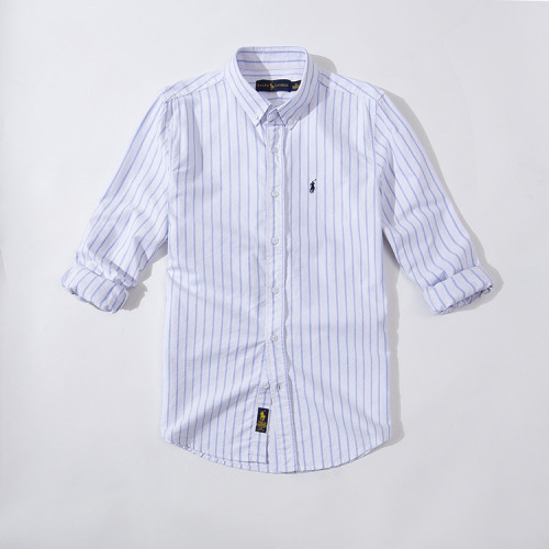 Men's Classic Long-sleeved Stripe Shirt H106