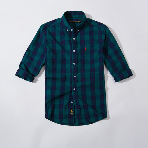 Men's Classic Long-sleeved Plaid Shirt H104
