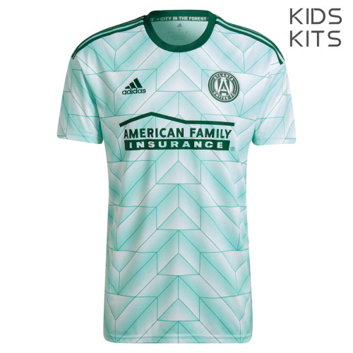 Kids Atlanta United FC 2022 The Forest Jersey and Short Kit