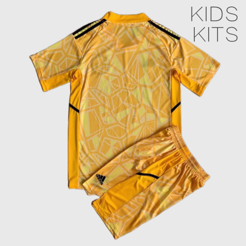 Kids Man Utd 22/23 Goalkeeper Jersey and Short Kit - Yellow