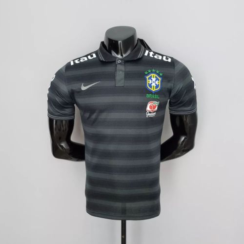 Brazil 2022 Black Stripe Team Polo