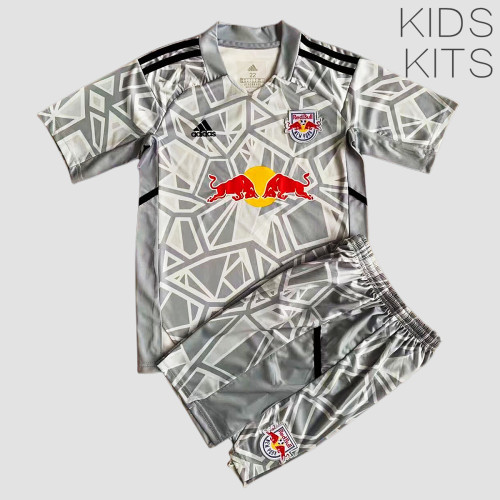 Kids New York Red Bulls 2022 Goalkeeper Jersey and Short Kit
