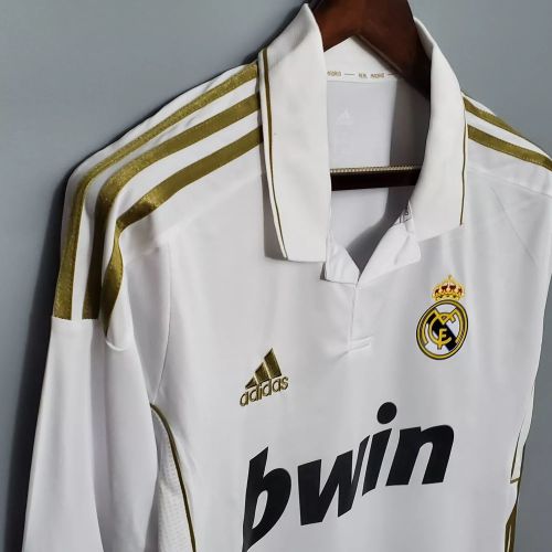 (On Sale) Real Madrid 2011/2012 Home Retro L/S Jersey
