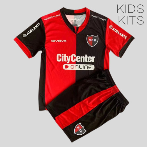 Kids Newell's Old Boys 2022 Home Jersey and Short Kit