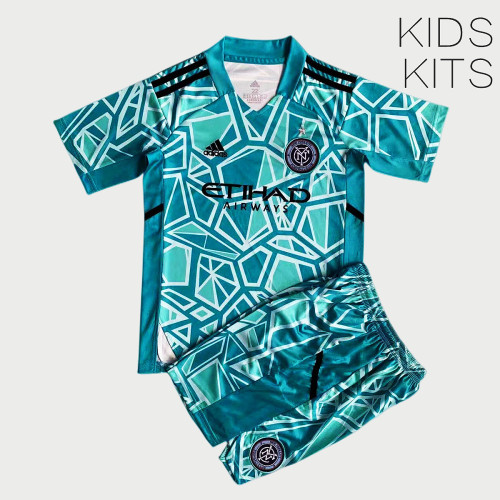 Kids New York City 2022 Goalkeeper Jersey and Short Kit