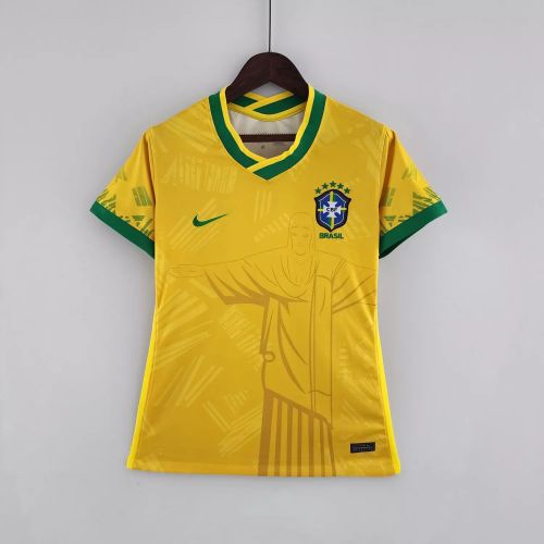 Thai Version Women's Brazil 2022 Special Jersey - Yellow