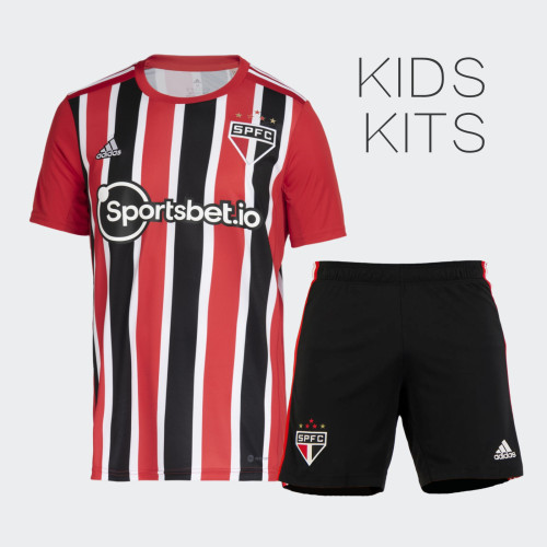 Kids Sao Paulo 2022 Away Jersey and Short Kit