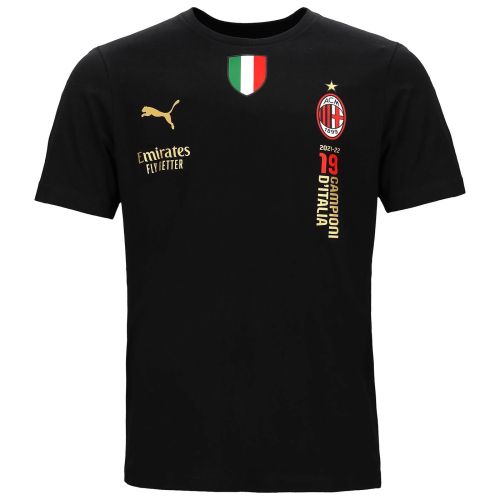 AC Milan 21/22 CAMPIONI D'ITALIA Celebrative T-Shirt - Black
