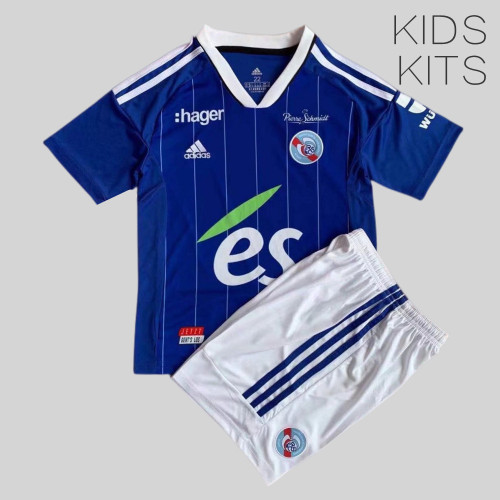 Kids RC Strasbourg Alsace 22/23 Home Jersey and Short Kit
