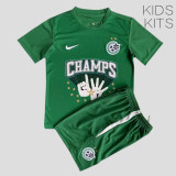Kids Maccabi Haifa 21/22 Champion Jersey and Short Kit - Green