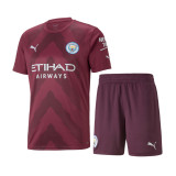 Kids Manchester City 22/23 Goalkeeper Jersey and Short Kit
