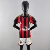 Kids Retro AC Milan 13/14 Home Jersey and Short Kit